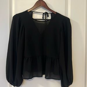 Black Peplum top